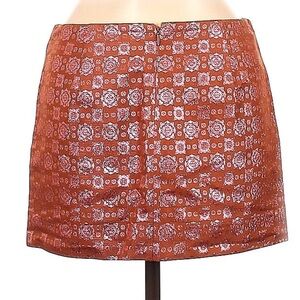 J. Crew Collection Silk Rust Mini Skirt